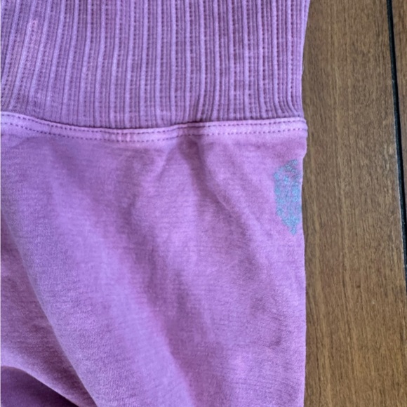 Free People Pink Seamless Ribbed Waist Leggings XS - Picture 6 of 7
